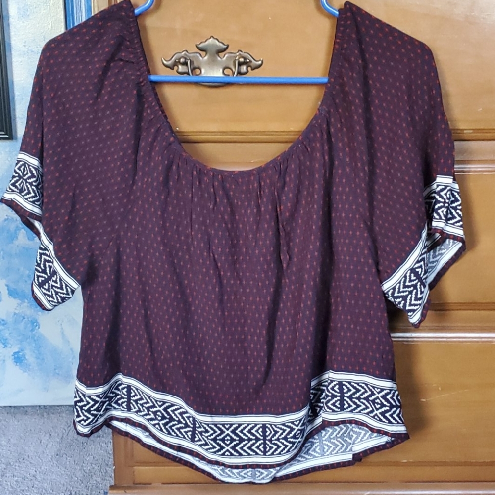 Forever 21 off the shoulder cropped top